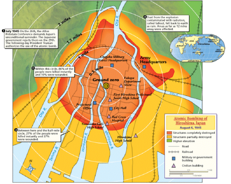 Карта хиросима нагасаки - 84 фото